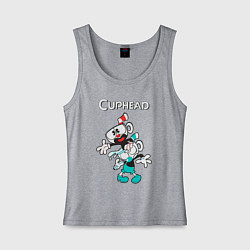 Женская майка Cuphead веселые чашечки
