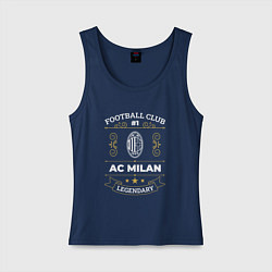 Майка женская хлопок AC Milan - FC 1, цвет: тёмно-синий