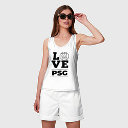 Майка женская хлопок PSG Love Классика, цвет: белый — фото 2
