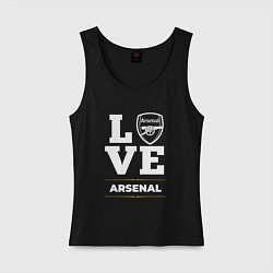 Майка женская хлопок Arsenal Love Classic, цвет: черный