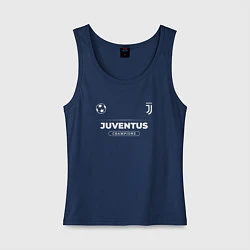 Майка женская хлопок Juventus Форма Чемпионов, цвет: тёмно-синий
