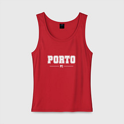 Майка женская хлопок Porto Football Club Классика, цвет: красный