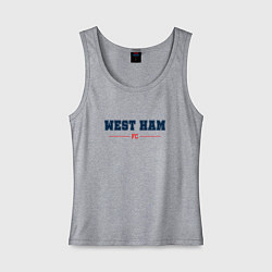 Майка женская хлопок West Ham FC Classic, цвет: меланж