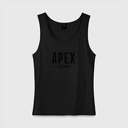 Майка женская хлопок Логотип игры Apex Legends, цвет: черный