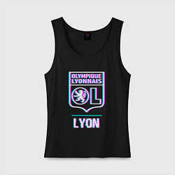 Женская майка Lyon FC в стиле Glitch