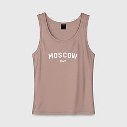 Майка женская хлопок MOSCOW 1147, цвет: пыльно-розовый