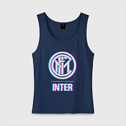 Женская майка Inter FC в стиле glitch