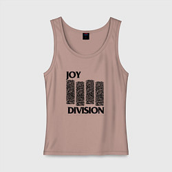 Майка женская хлопок Joy Division - rock, цвет: пыльно-розовый