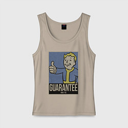 Майка женская хлопок Vault guarantee boy, цвет: миндальный