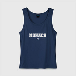 Майка женская хлопок Monaco football club классика, цвет: тёмно-синий