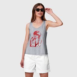 Майка женская хлопок Azusa Fuyutsuki, цвет: меланж — фото 2