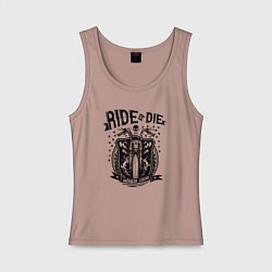 Женская майка Мотоцикл дорога или смерть