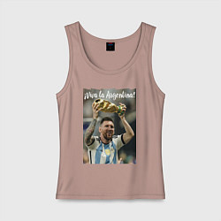 Женская майка Lionel Messi - world champion - Argentina