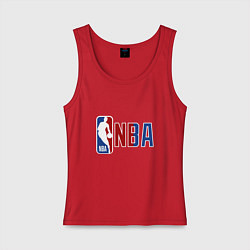 Майка женская хлопок NBA - big logo, цвет: красный