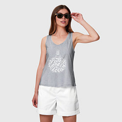 Майка женская хлопок Доброго нового года, цвет: меланж — фото 2