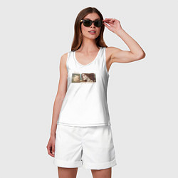 Майка женская хлопок Весенняя принцесса: арт нейросети, цвет: белый — фото 2