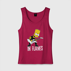 Женская майка In Flames Барт Симпсон рокер