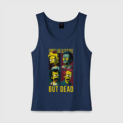Женская майка Zombies are also people only dead