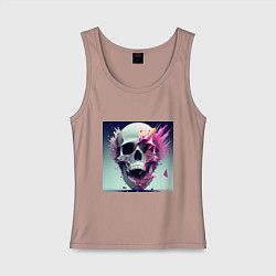 Майка женская хлопок Дефрагментация, цвет: пыльно-розовый