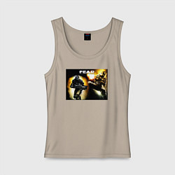 Майка женская хлопок First Encounter Assault Recon, цвет: миндальный