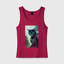 Женская майка Cool kitten - cyberpunk