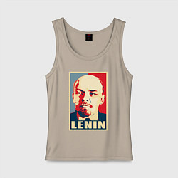 Майка женская хлопок Lenin, цвет: миндальный