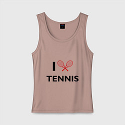 Женская майка I Love Tennis