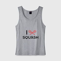 Женская майка I Love Squash