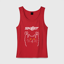 Женская майка Skillet rock cat