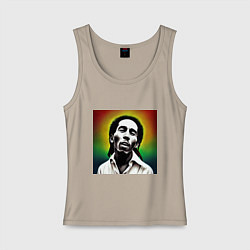 Женская майка Боб Марли в традиционном триколоре