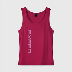 Майка женская хлопок Exeed pink logo, цвет: маджента