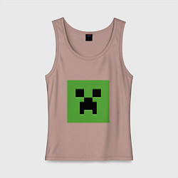 Женская майка Minecraft creeper face