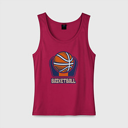 Майка женская хлопок Style basketball, цвет: маджента