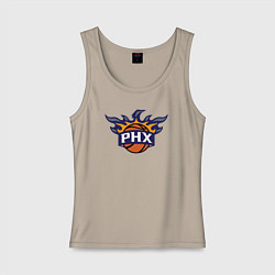 Майка женская хлопок Phoenix Suns fire, цвет: миндальный