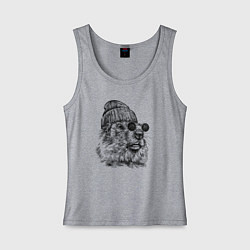 Женская майка Суслик-хипстер