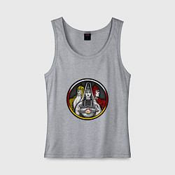 Майка женская хлопок Ирон адам, цвет: меланж