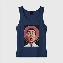 Майка женская хлопок Гипнотик, цвет: тёмно-синий