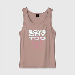 Женская майка Мальчики тоже плачут