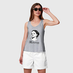 Майка женская хлопок Рианна, цвет: меланж — фото 2