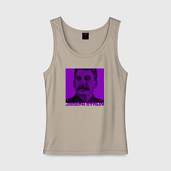 Майка женская хлопок Joseph Stalin, цвет: миндальный