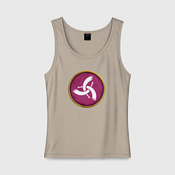 Майка женская хлопок Бургунды Rome: Total War, цвет: миндальный