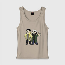 Майка женская хлопок Vault Jay and silent Bob, цвет: миндальный
