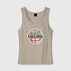 Майка женская хлопок England counry, цвет: миндальный