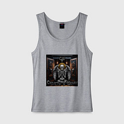 Майка женская хлопок Сингл Скелеты в шкафу, цвет: меланж