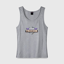 Майка женская хлопок Star Trucker, цвет: меланж