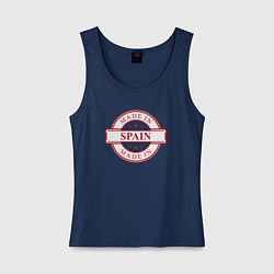 Майка женская хлопок Сделано в Испании, цвет: тёмно-синий