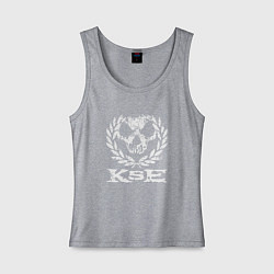 Майка женская хлопок Череп killswitch engage, цвет: меланж