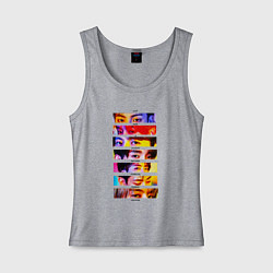 Майка женская хлопок Got7 все участники группы, цвет: меланж