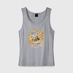 Майка женская хлопок Хук, цвет: меланж