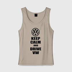 Женская майка Keep Calm & Drive VW